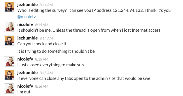 Slack messages